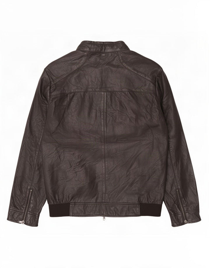 Jaqueta de couro masculina Liu Jo UK 42 XL preta
