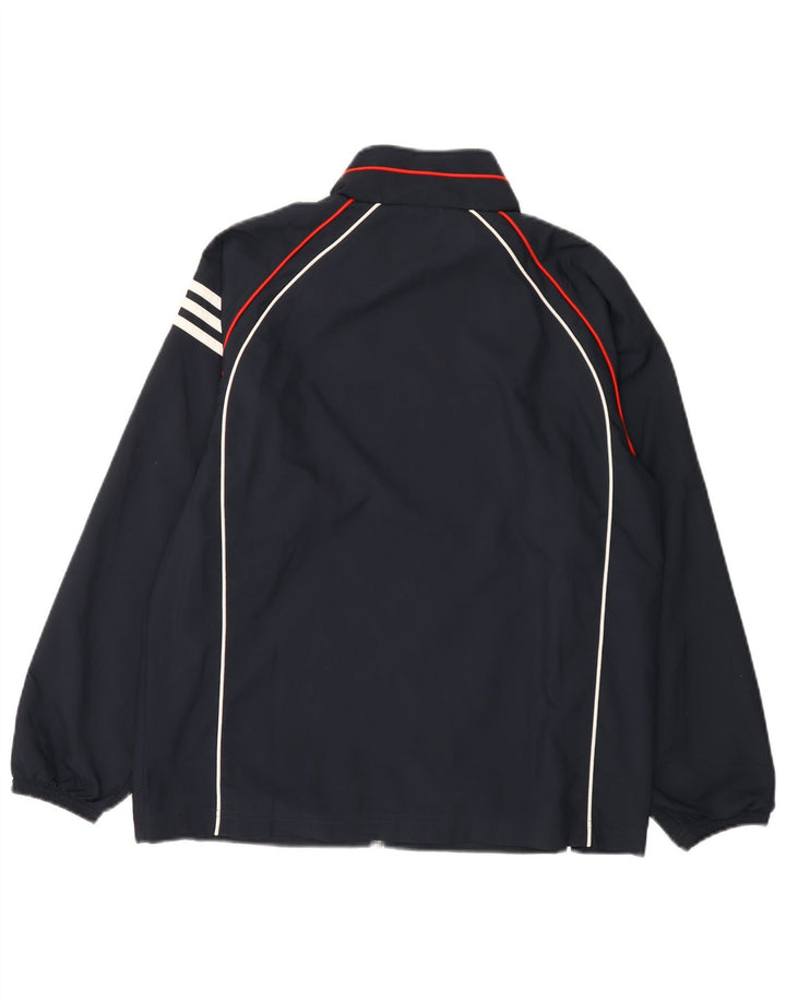 Adidas Womens Clima Proof Rain Jacket UK 12 Médio Azul Marinho Colourblock