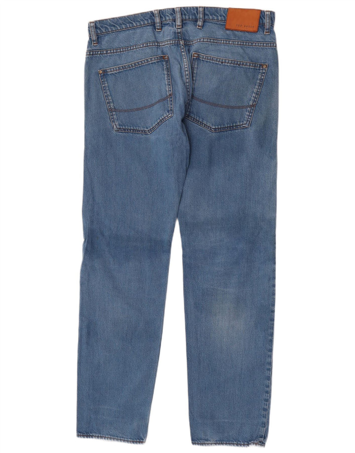 Calça jeans reta masculina Ted Baker W34 L32 azul poliéster