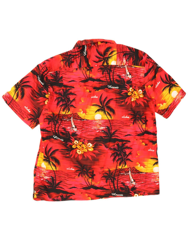 Camisa masculina de manga curta gráfica Royal Hawaiian Creations 2XL vermelha havaiana