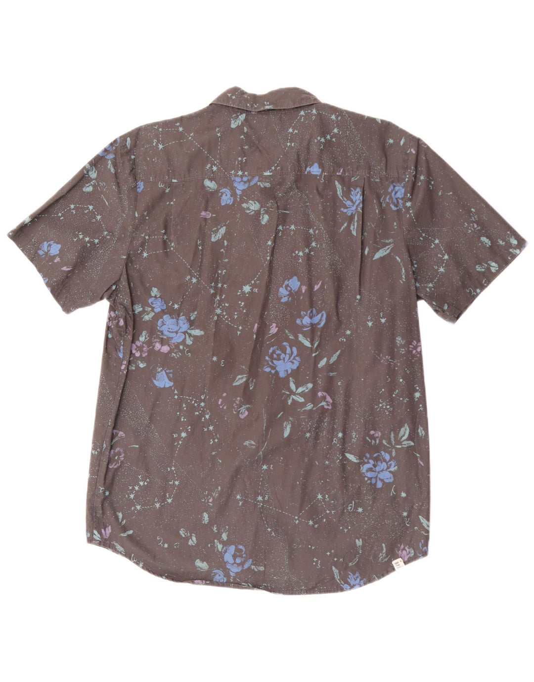 Camisa masculina de manga curta VANS médio cinza floral algodão