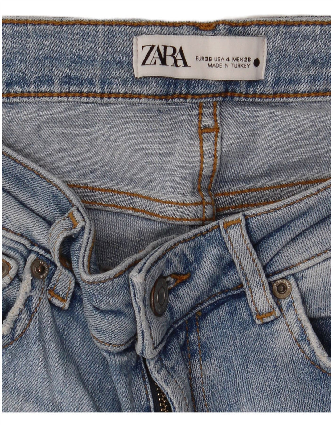 ZARA Jeans retos femininos EU 36 XS W26 L28 Azul