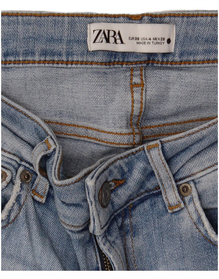 ZARA Jeans retos femininos EU 36 XS W26 L28 Azul
