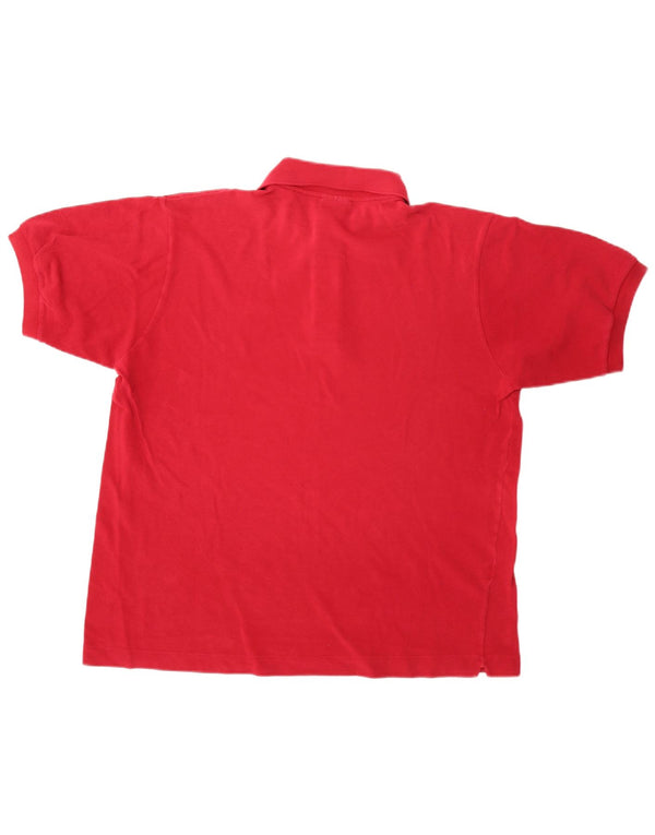 Camisa polo masculina Lacoste tamanho 5 grande algodão vermelho esportivo