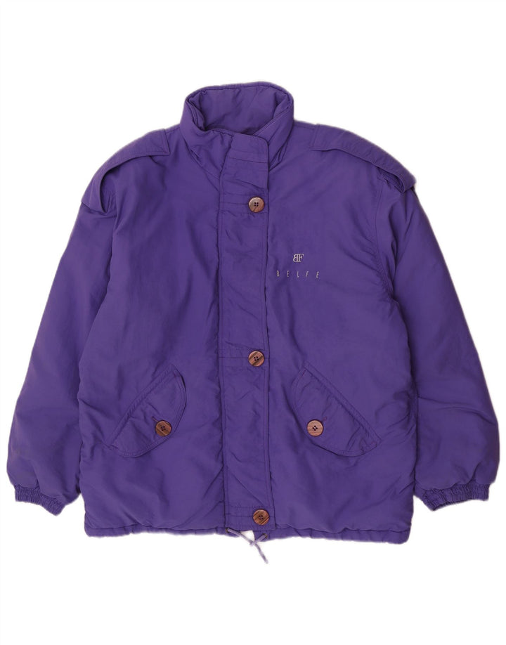 Belfe & Belfe Jaqueta feminina militar acolchoada grande Reino Unido 16 grande roxa