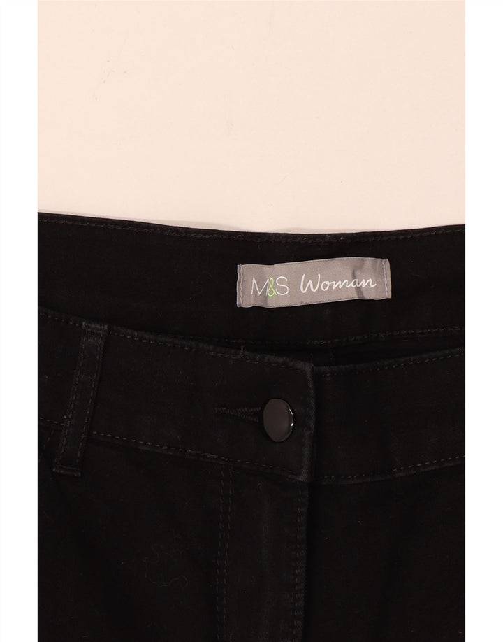 Jeans retos femininos MARKS & SPENCER W32 L30 preto