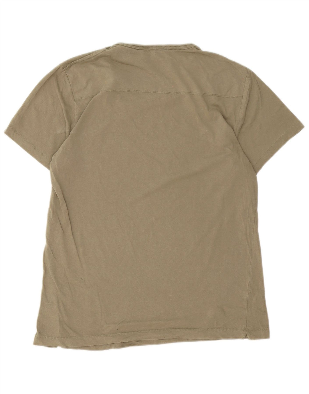 Camiseta masculina French Connection Top grande de algodão cáqui