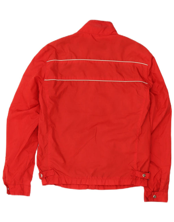 Zara Mens Treino Top Jacket Pequeno Poliéster Vermelho