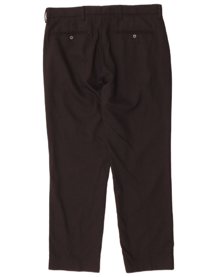 Calça Chino Masculina Marks & Spencer Regular Fit W34 L29 Lã Preta