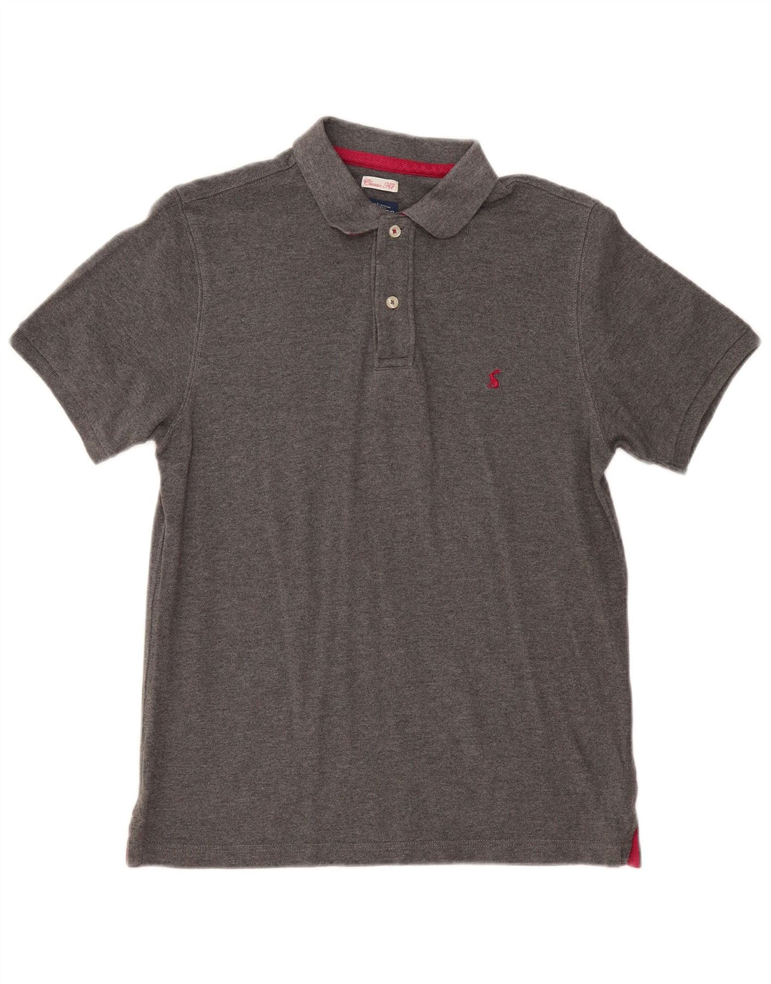 Camisa polo masculina JOULES Classic Fit pequena algodão cinza
