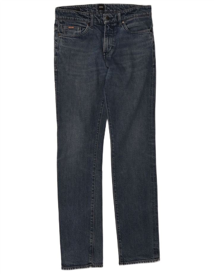 Hugo Boss Masculino Slim Jeans W30 L32 Azul Algodão