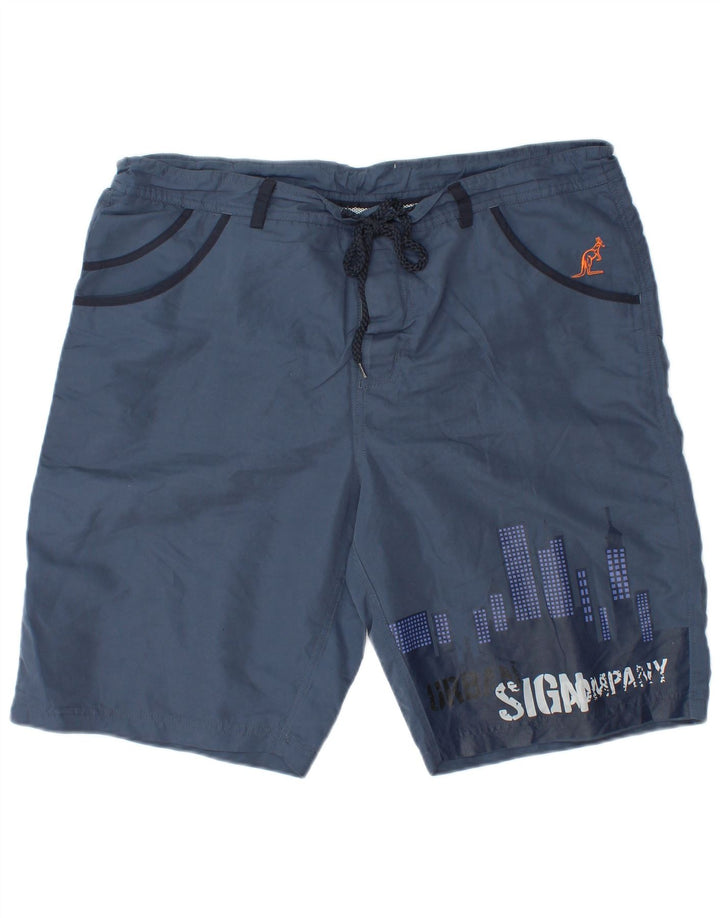 Shorts esportivos gráficos masculinos AUSTRALIAN L'ALPINA XL azul marinho poliéster