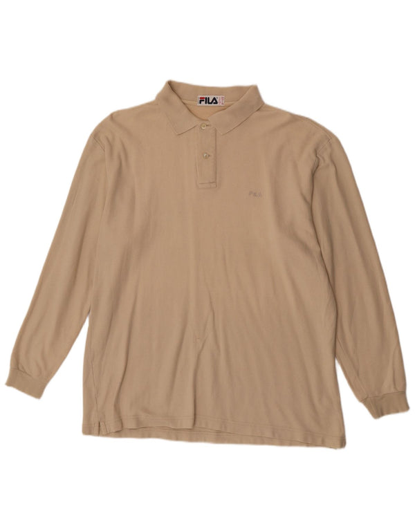 Camisa polo masculina Fila manga comprida IT 54 XL bege