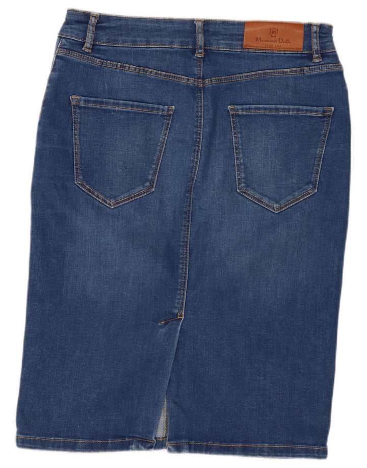 Saia jeans feminina Massimo Dutti UE 38 pequena W28 azul