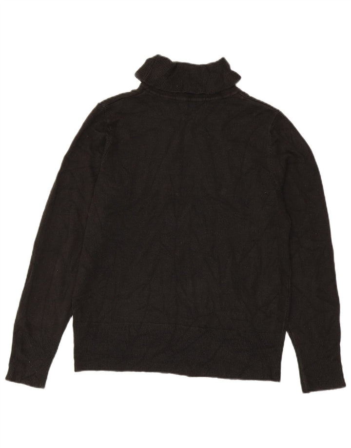 Suéter feminino Marks & Spencer com gola redonda Reino Unido 14 acrílico preto médio