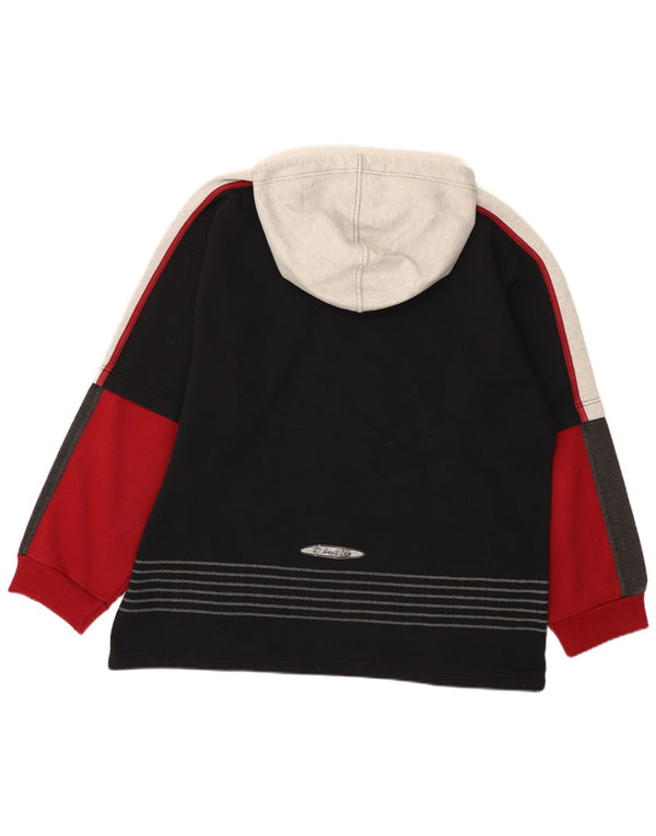 Lotto moletom com capuz gráfico masculino UK 44/46 2XL preto colorido bloco esportivo