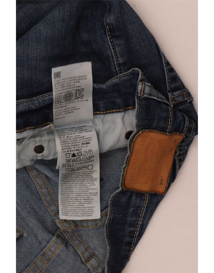 Calça Jeans Levis 511 Slim Masculina W34 L34 Azul Algodão