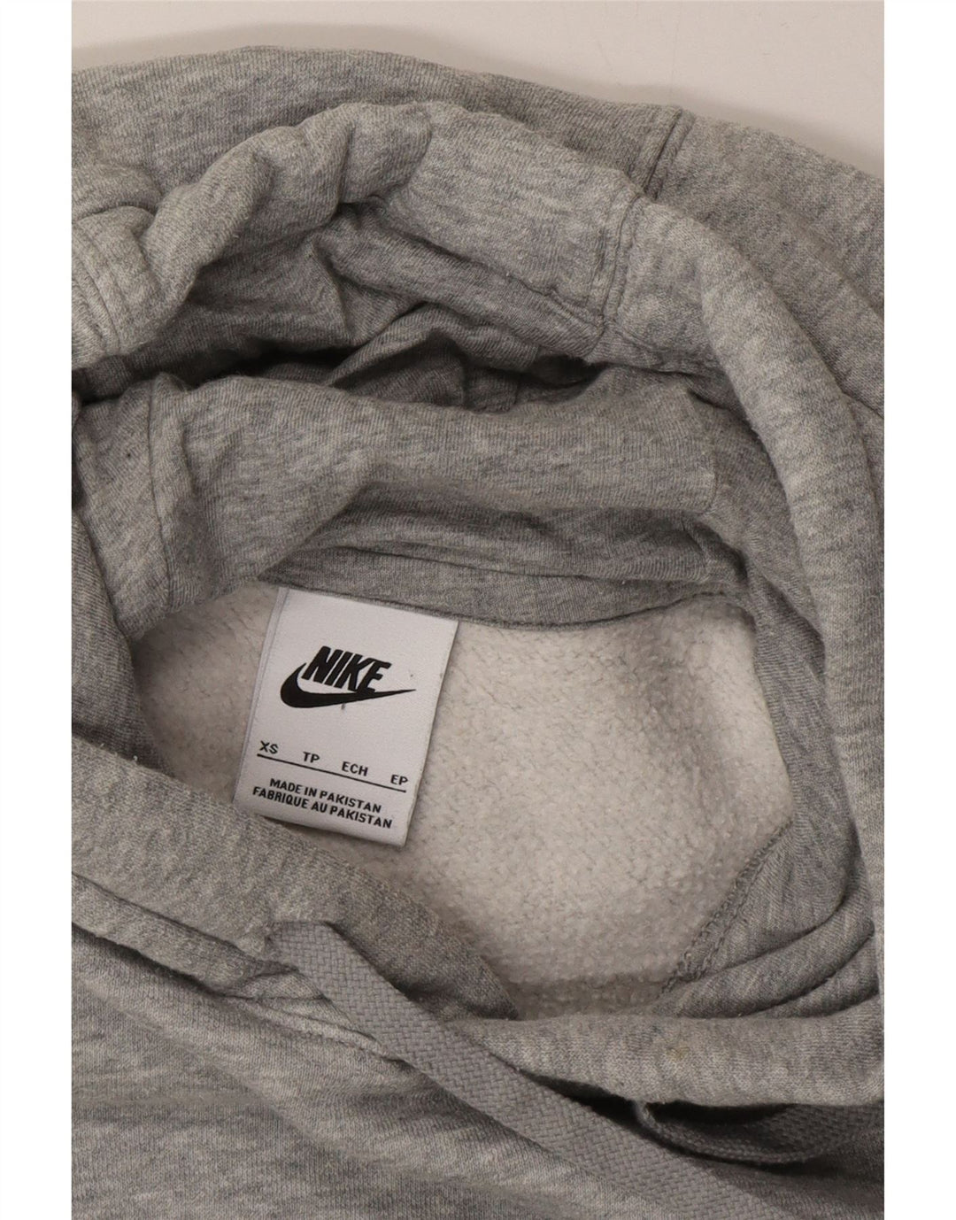 NIKE Mens Hoodie Jumper XS Algodão Cinza