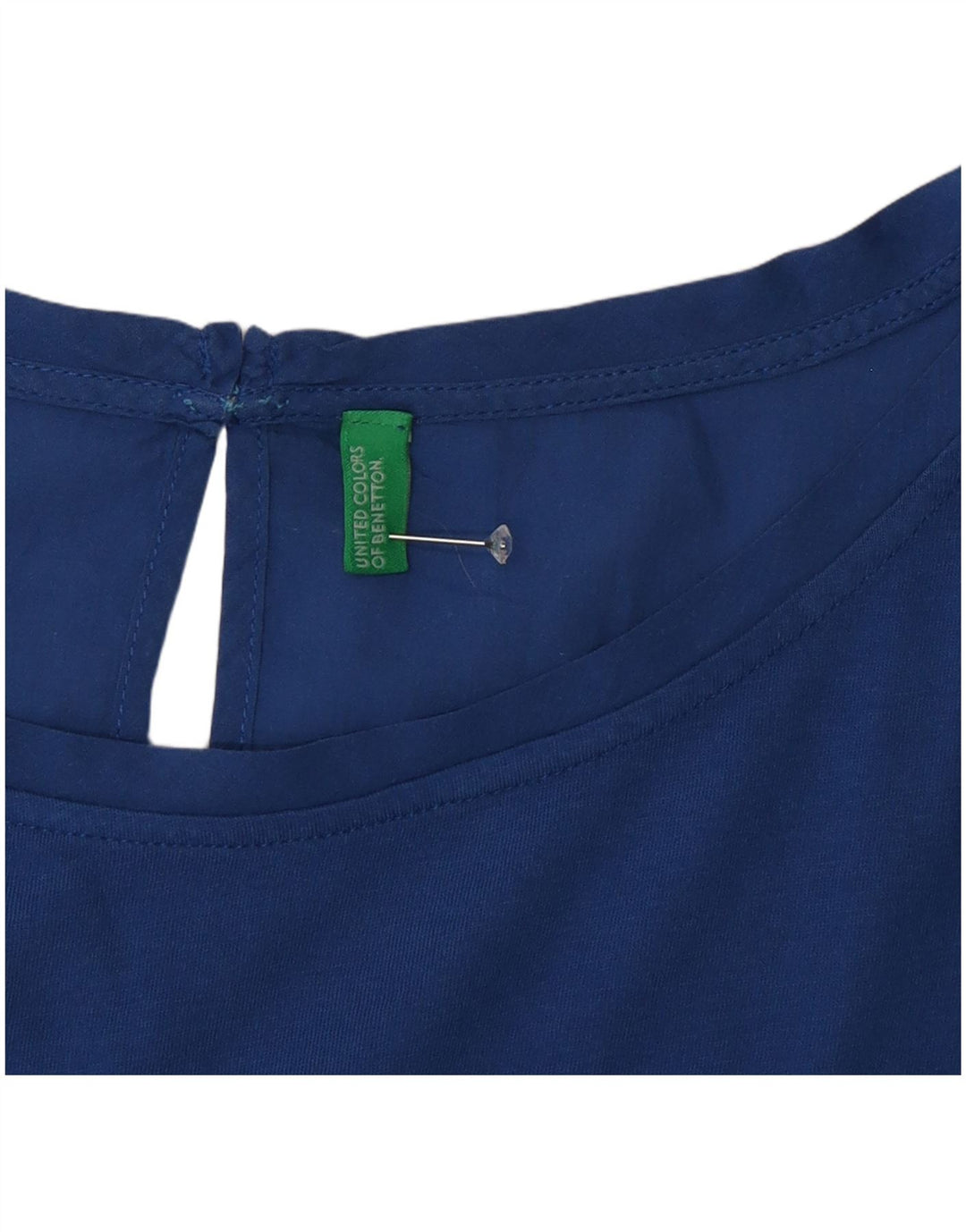 Blusa feminina Benetton UK 16 grande azul