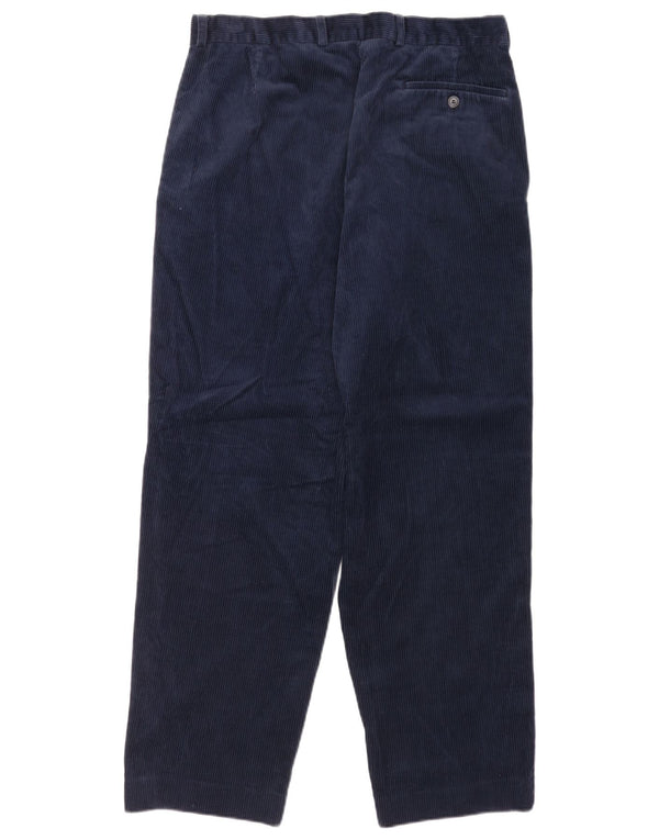 Calça masculina de veludo cotelê St. Bernard W34 L31 algodão azul marinho