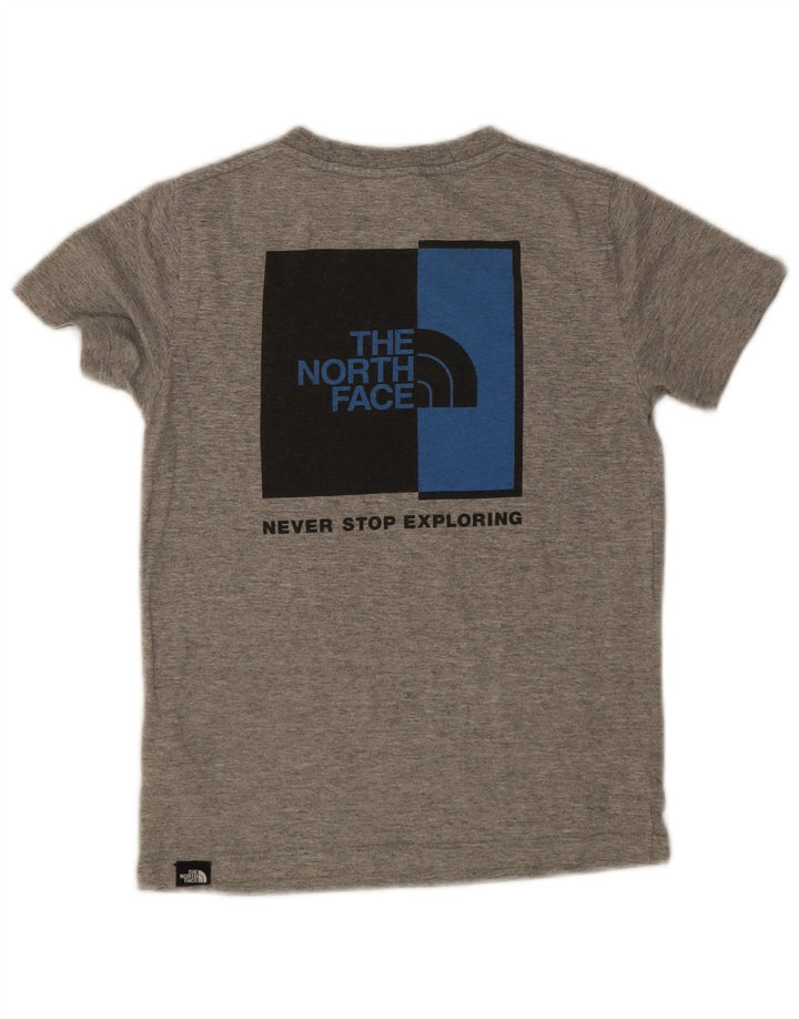 Camiseta gráfica The North Face Boys Top 9-10 anos cinza médio manchado