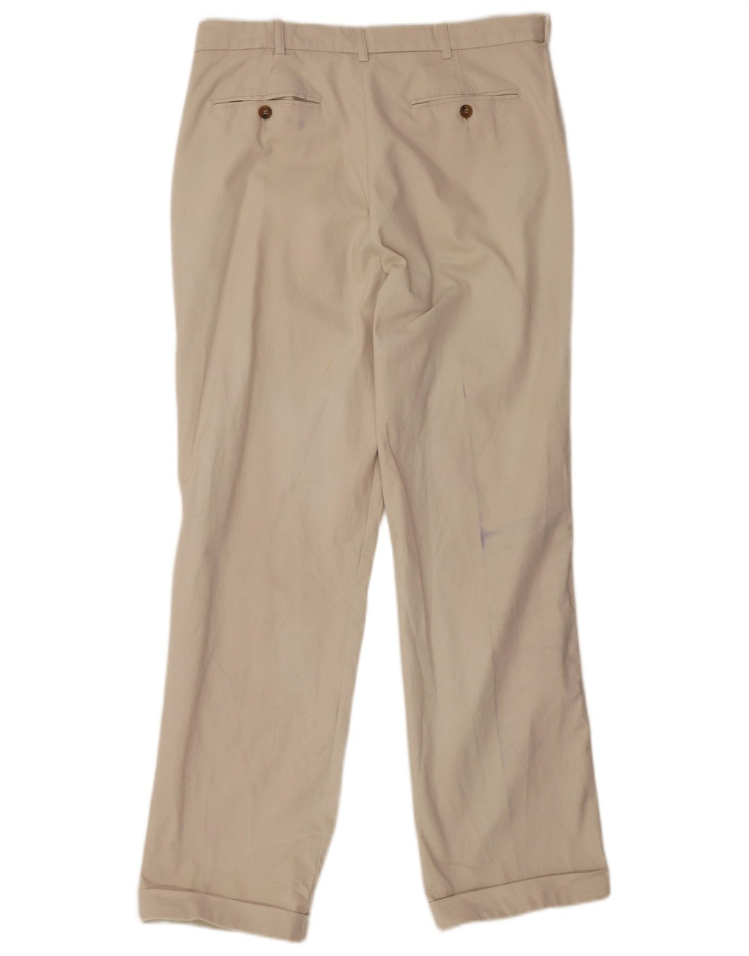 Calça masculina Marks & Spencer com pegged terno W34 L31 algodão bege