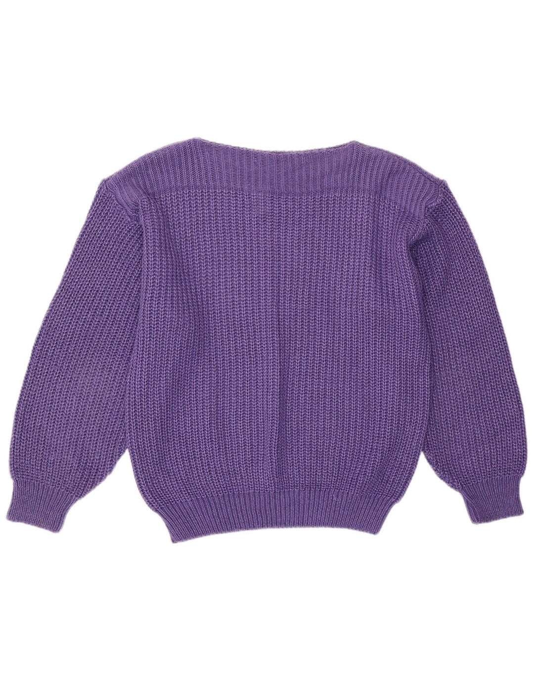 Suéter feminino VINTAGE com gola canoa UE 40/42 médio roxo acrílico