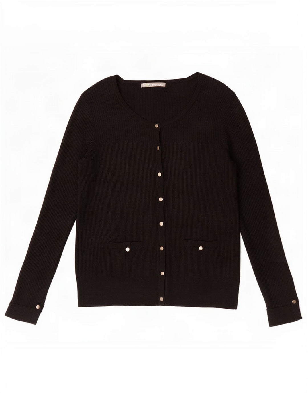 Suéter cardigã feminino Marks & Spencer Reino Unido 14 médio preto