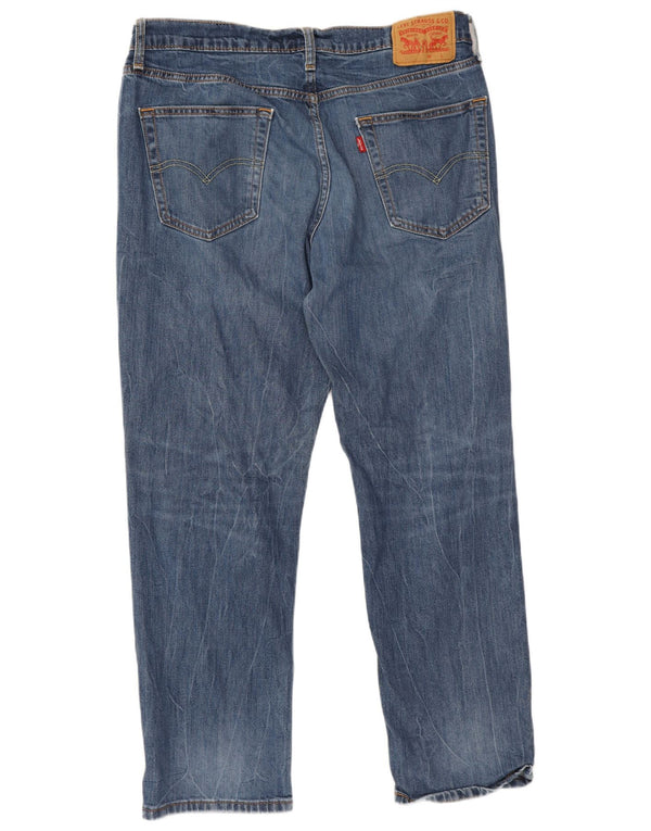Levi's Mens Straight Jeans W34 L29 Azul Algodão