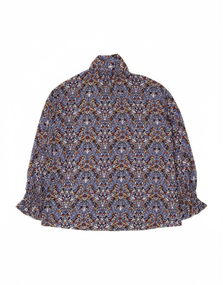 Blusa feminina oversized ZARA UK 14 média floral multicolorida
