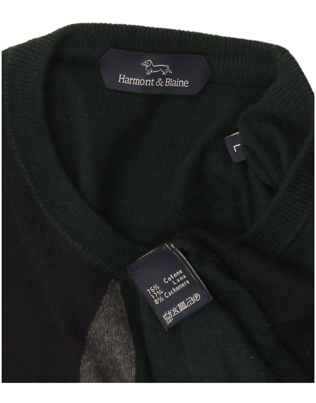 Suéter feminino Harmont & Blaine com gola redonda Reino Unido 16 grande multicolorido