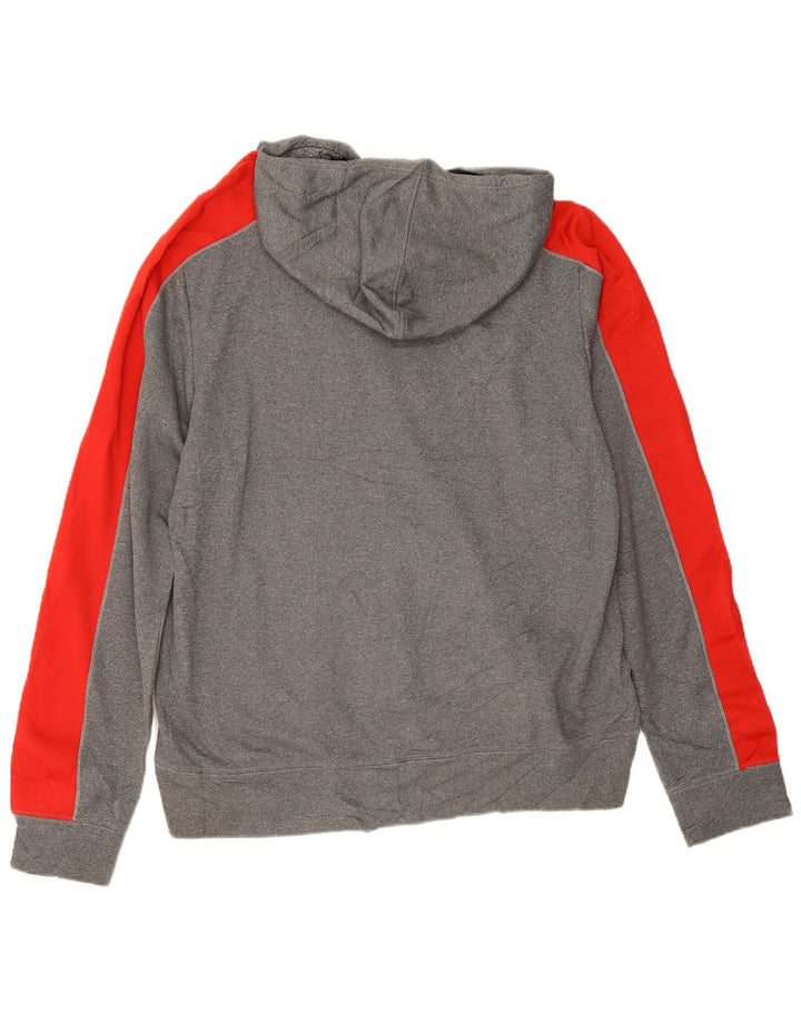 Fila Mens Graphic Hoodie Jumper 2XL Cinza Colourblock Poliéster