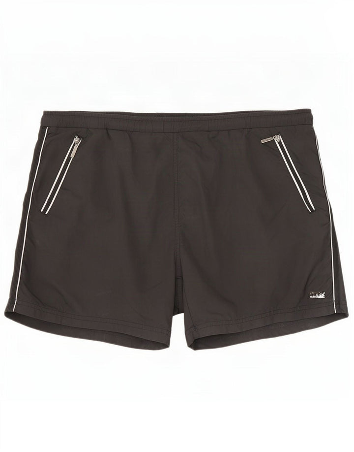 Shorts de natação masculino Hugo Boss médio preto
