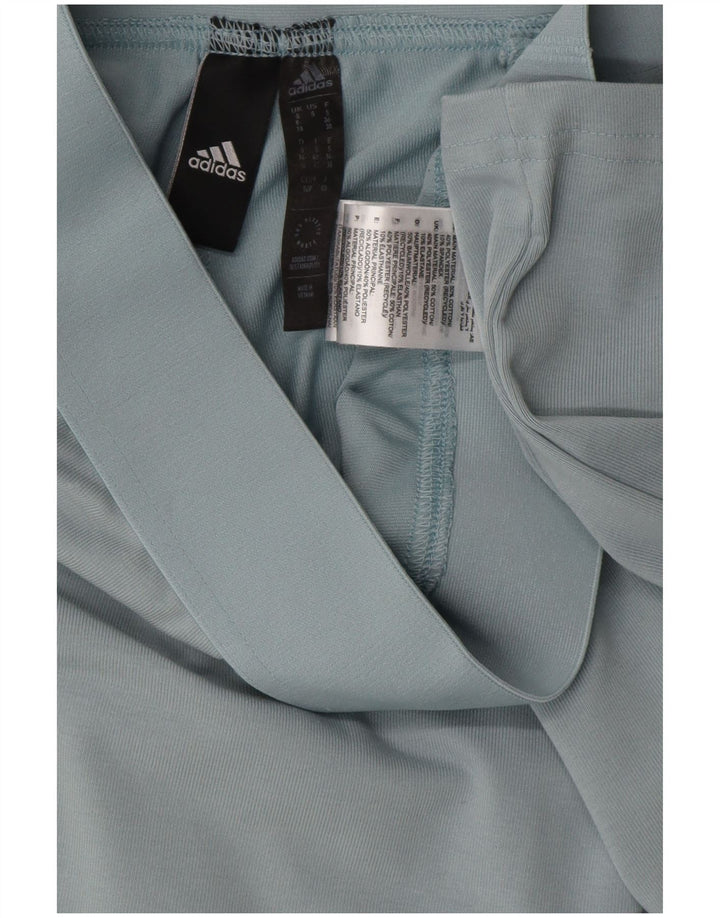 ADIDAS Womens Graphic Leggings UK 8/10 Pequeno Azul Algodão