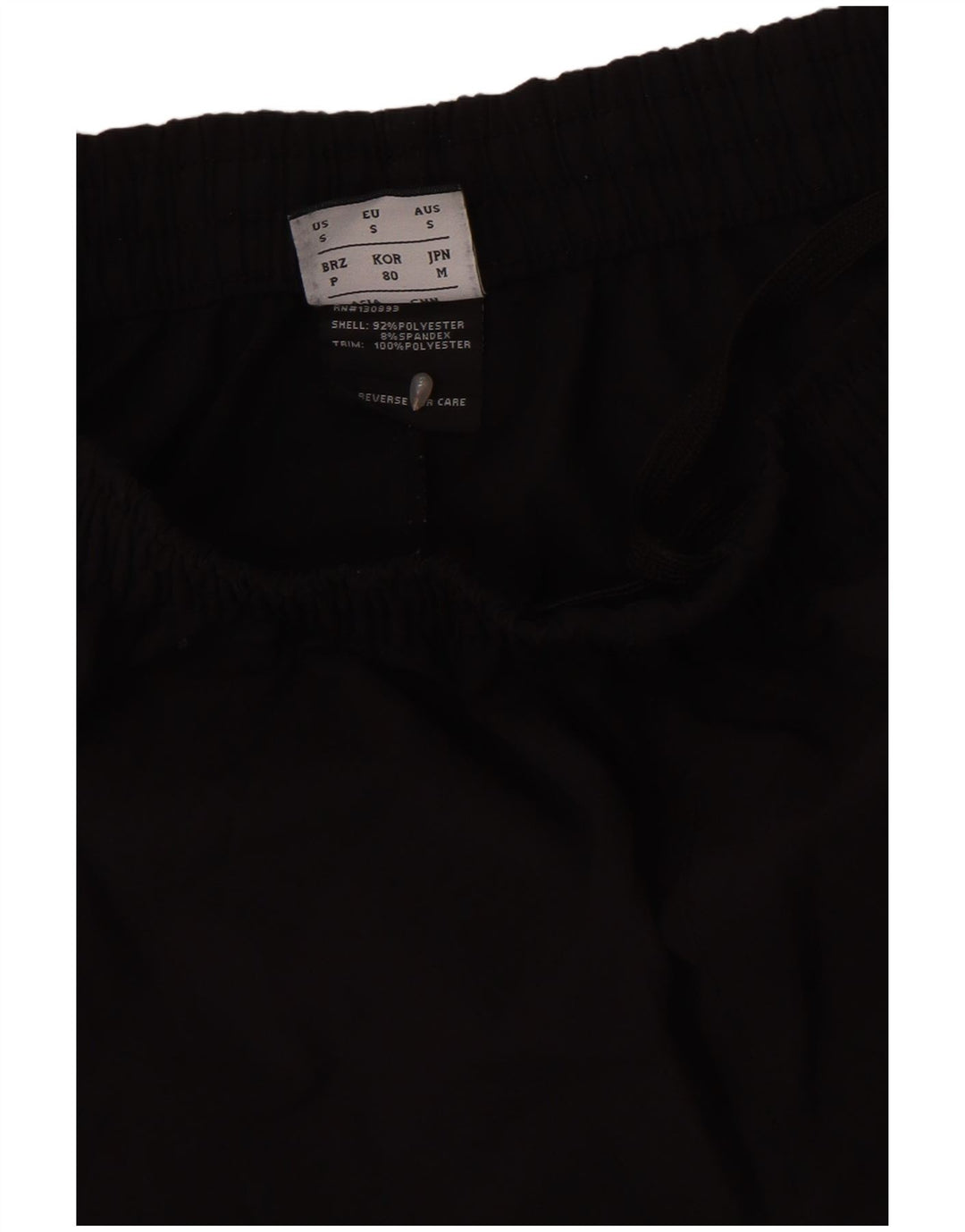 Calça esportiva masculina New Balance com estampa gráfica pequena de poliéster preto
