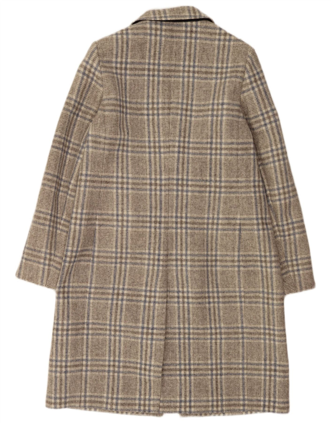 Sobretudo feminino Hobbs UK 16 grande acrílico xadrez cinza