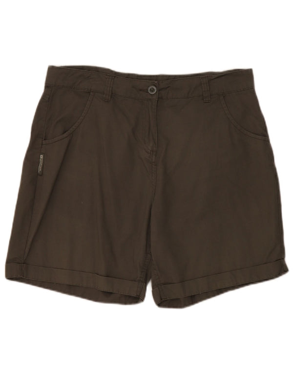 Shorts casuais femininos Mountain Warehouse Reino Unido 14 grande W34 cáqui algodão