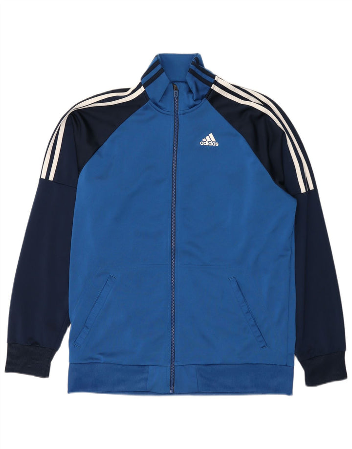 Adidas Mens Tracksuit Top Jacket UK 44/46 Grande Azul Colorblock Poliéster
