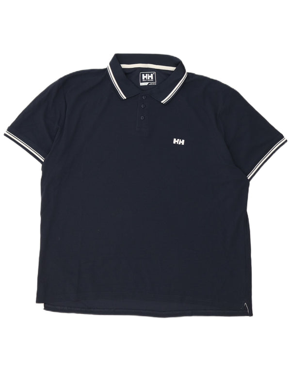 Camisa polo masculina Helly Hansen 3XL poliéster azul marinho