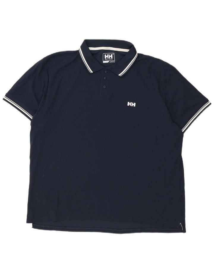 Camisa polo masculina Helly Hansen 3XL poliéster azul marinho