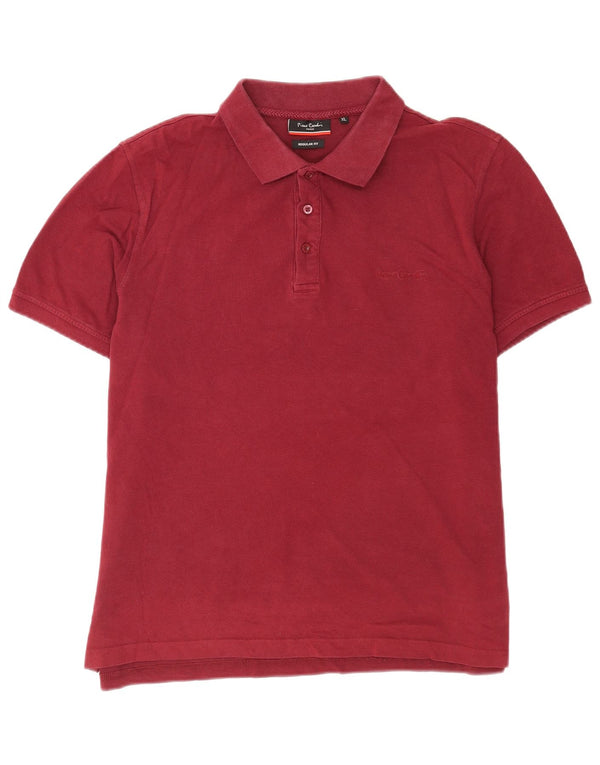 Camisa polo masculina Pierre Cardin Regular Fit XL algodão Borgonha