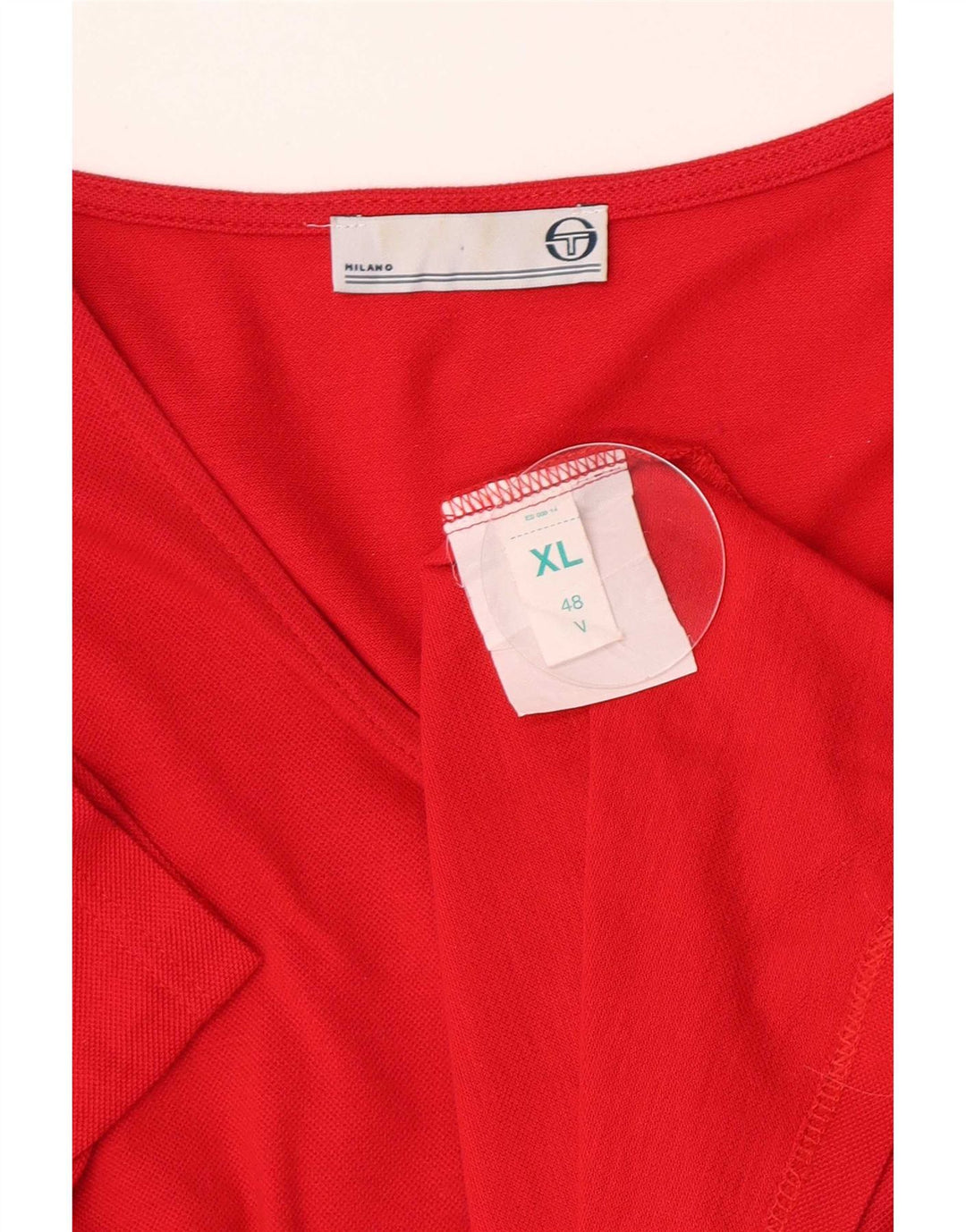 Blusa feminina de manga curta Sergio Tacchini Top IT 48 XL vermelho