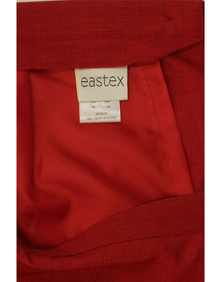 Saia lápis feminina Eastex UK 16 grande poliéster vermelho W30