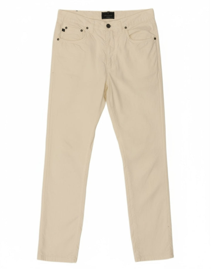 Calça feminina casual slim TRUSSARDI W32 L30 algodão branco