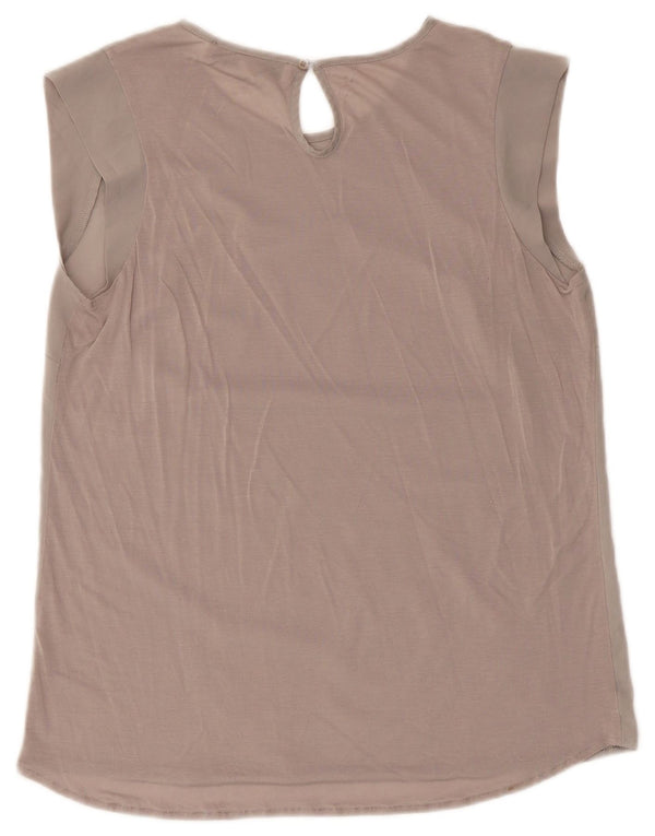 Blusa feminina sem mangas French Connection UK 14 grande cinza