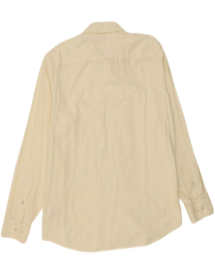 TOMMY HILFIGER Mens Slim Fit Shirt 2XL Off White Cotton Vintage Tommy Hilfiger and Second-Hand Tommy Hilfiger from Messina Hembry 