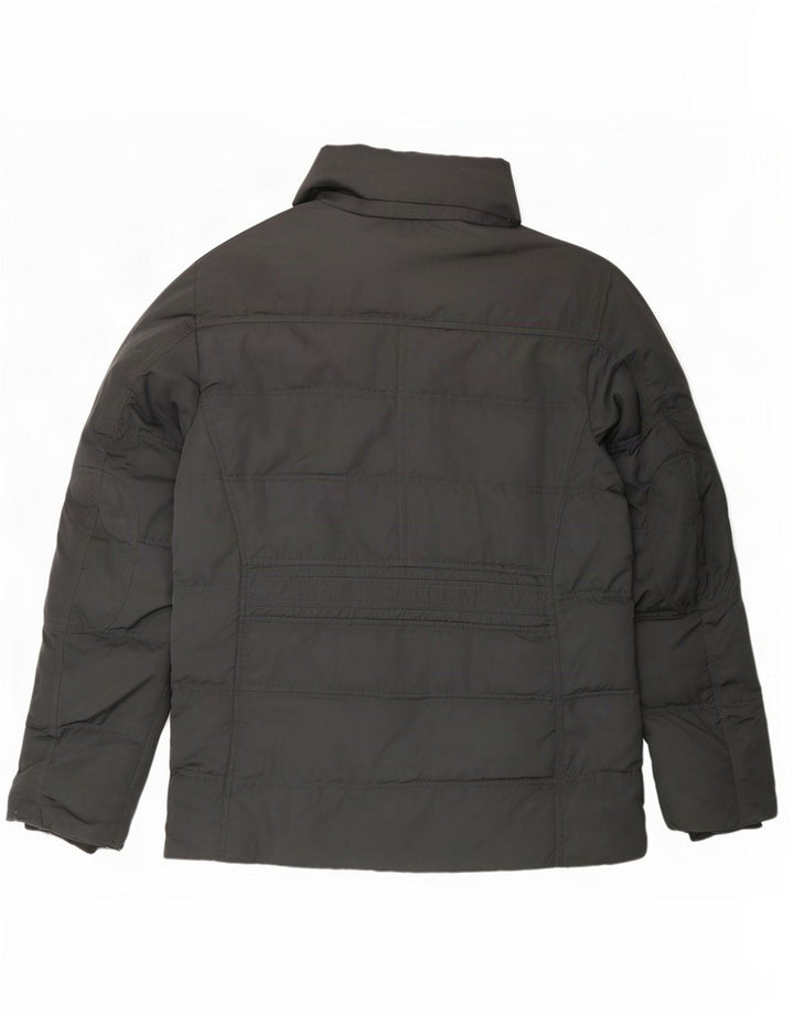 Jaqueta acolchoada masculina Hackett UK 40 poliéster cinza grande