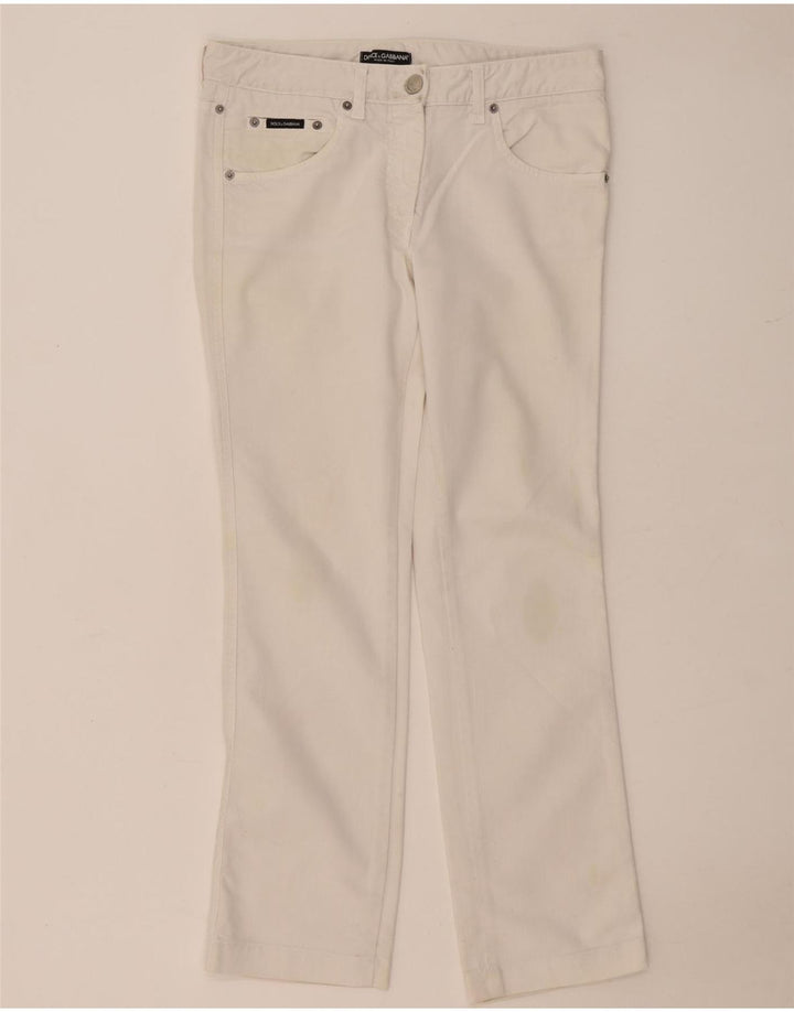 Dolce & Gabbana Jeans retos femininos W32 L30 Branco