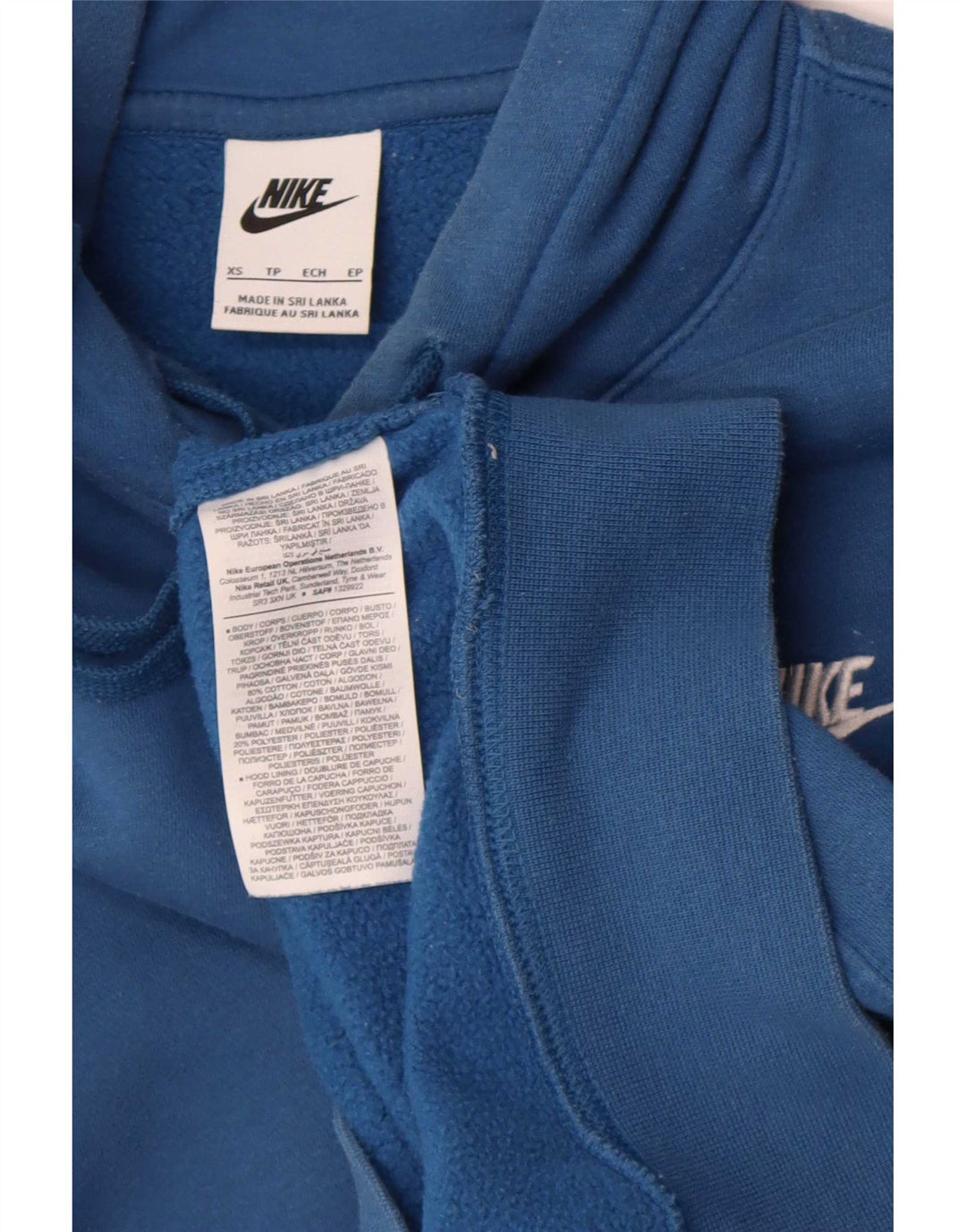 Nike Mens Hoodie Jumper XS Azul Algodão
