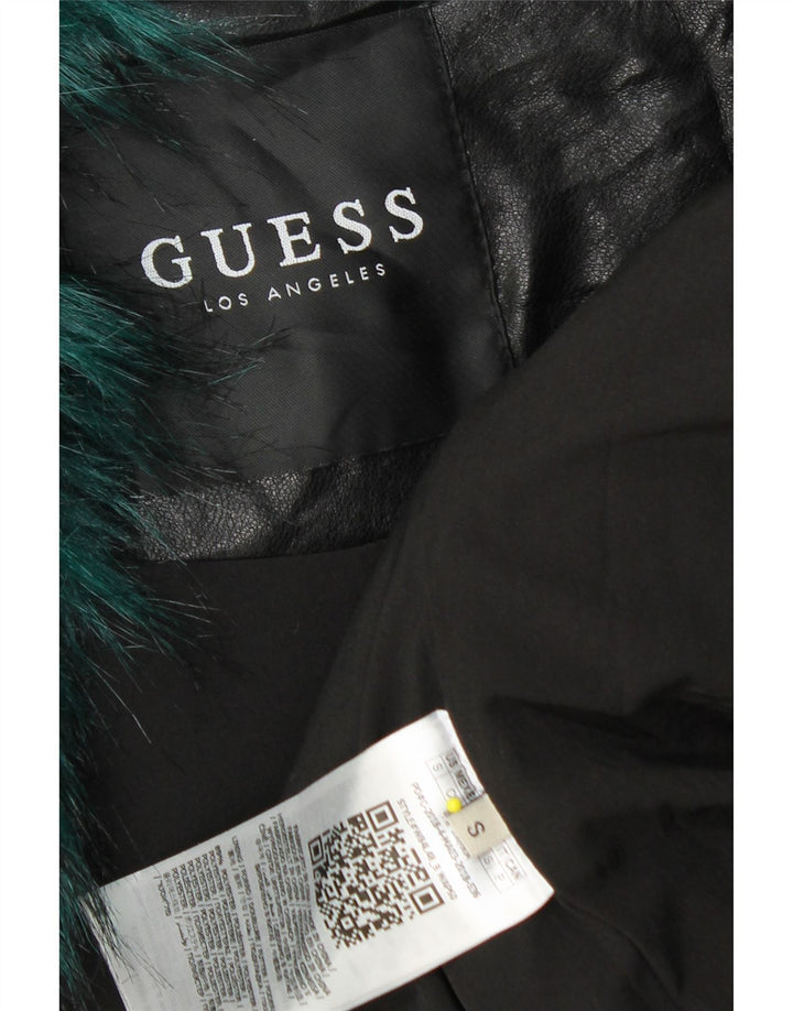 GUESS Womens Faux Fur Loose Fit Gilet Reino Unido 10 Pequeno Modacril Verde